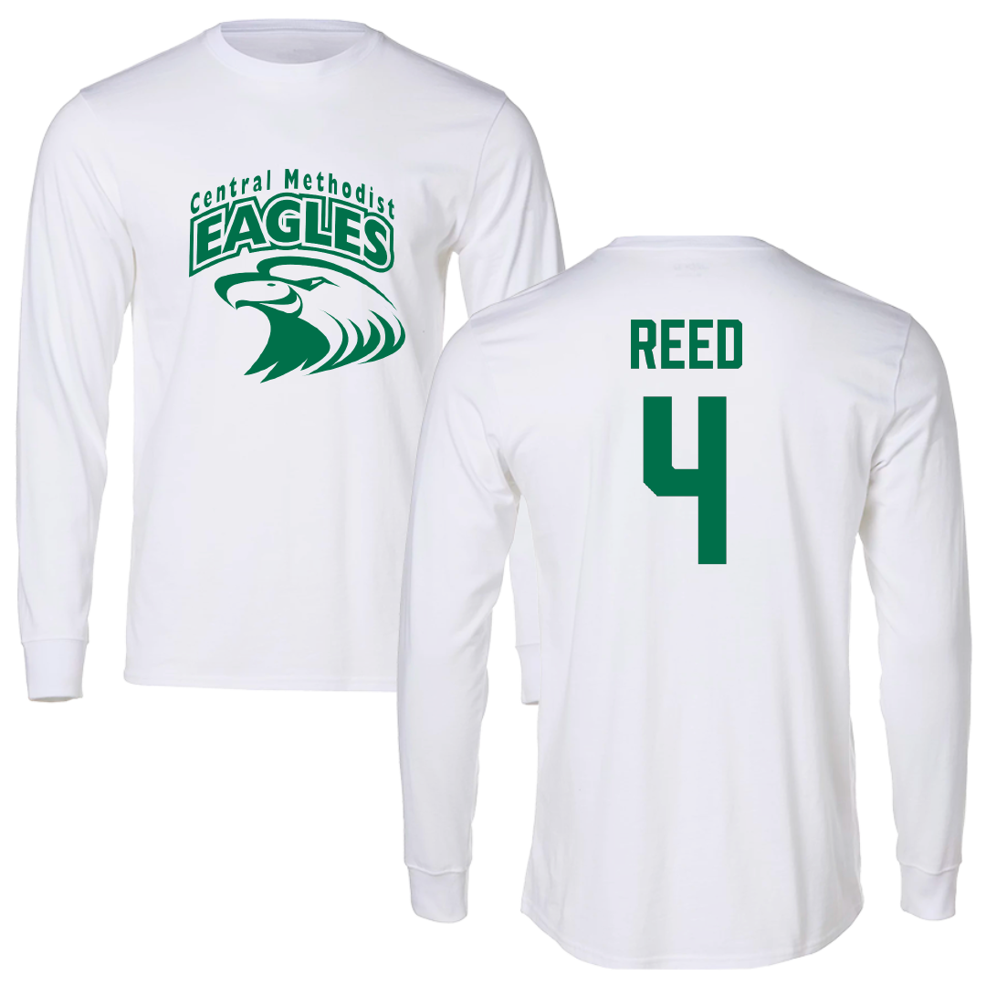 Central Methodist University Basketball (M) White Performance Long Sleeve - #4 Nathan Reed