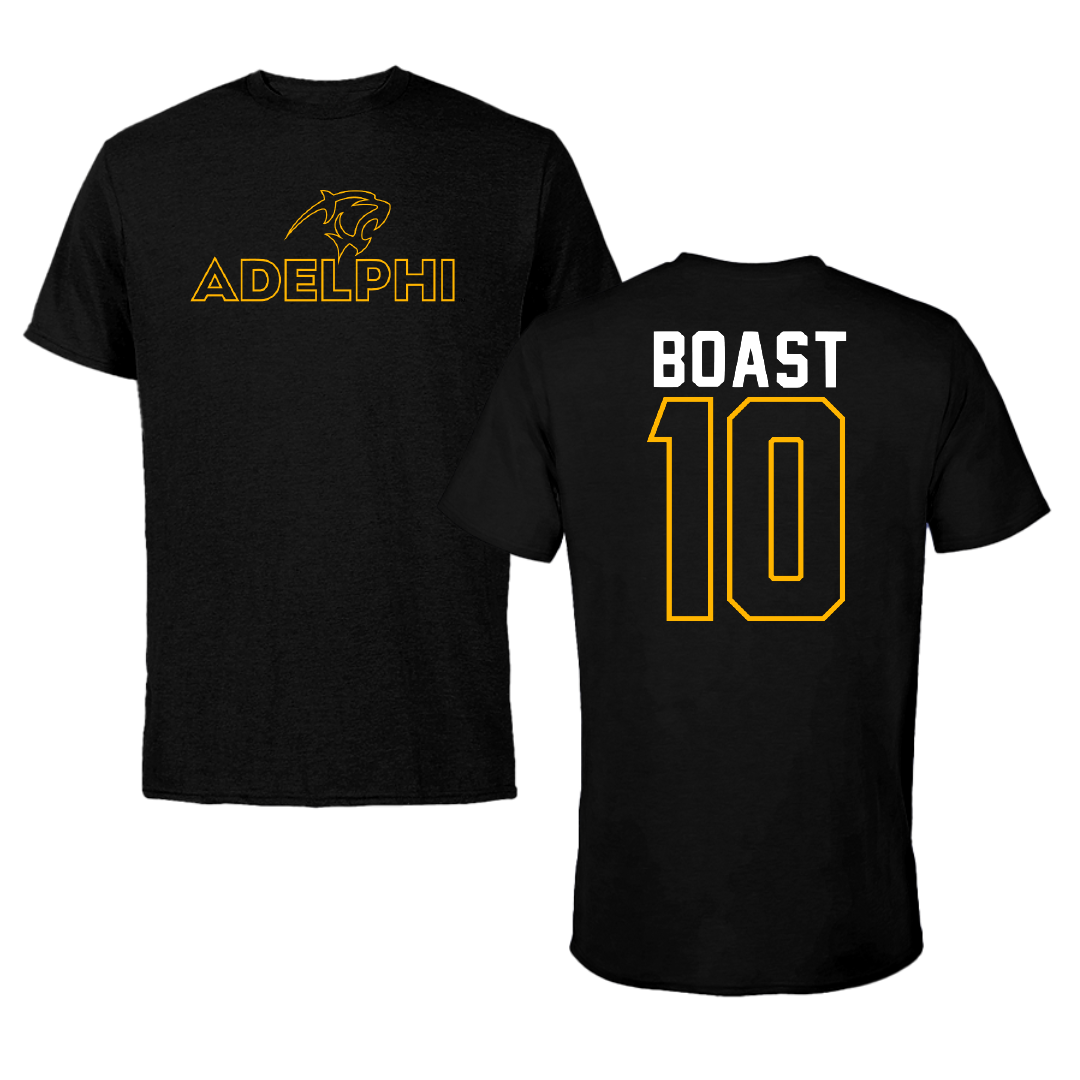 Adelphi University Soccer Black Performance Tee - #10 Luca Boast