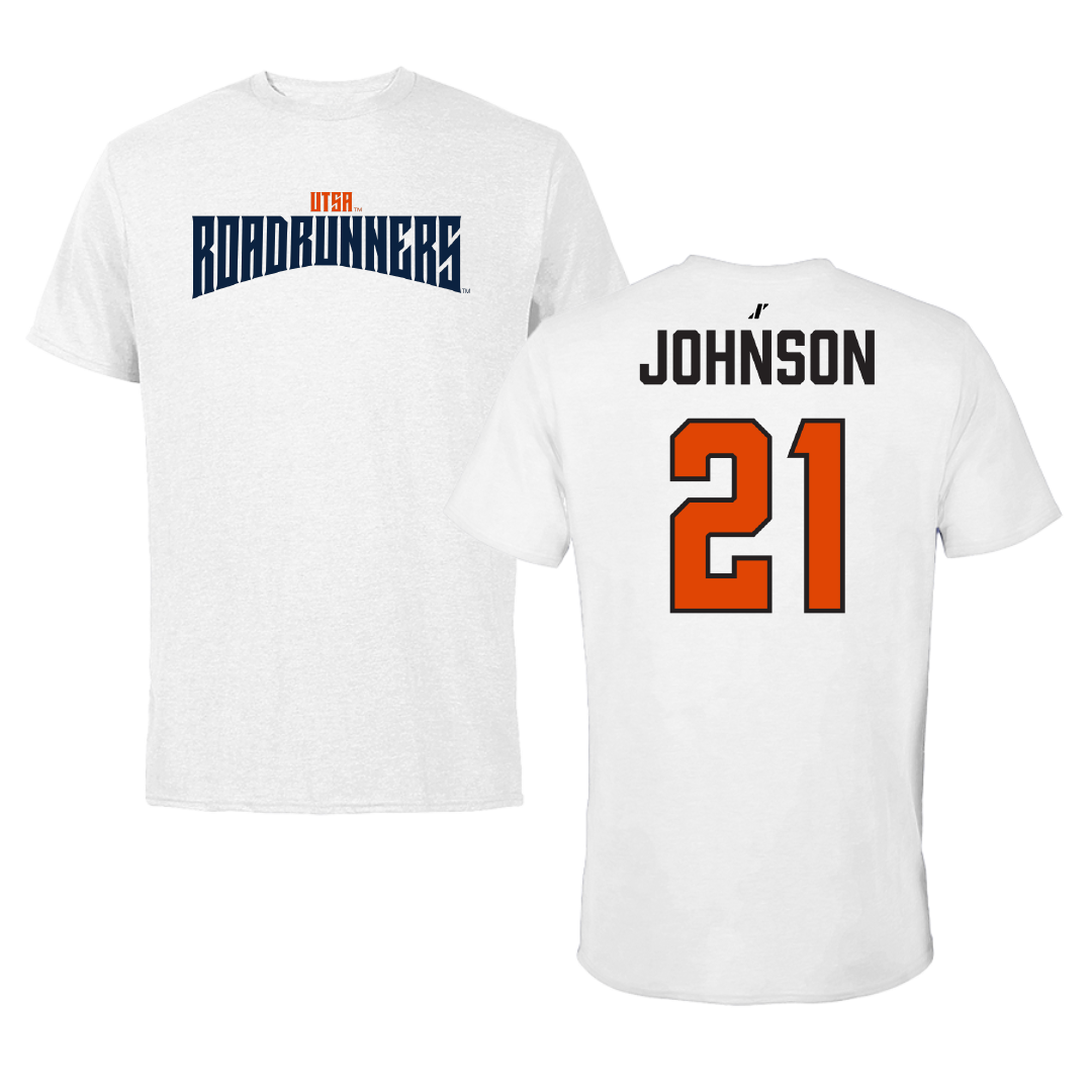 University of Texas at San Antonio Baseball White Classic Tee - #21 Nathan Johnson
