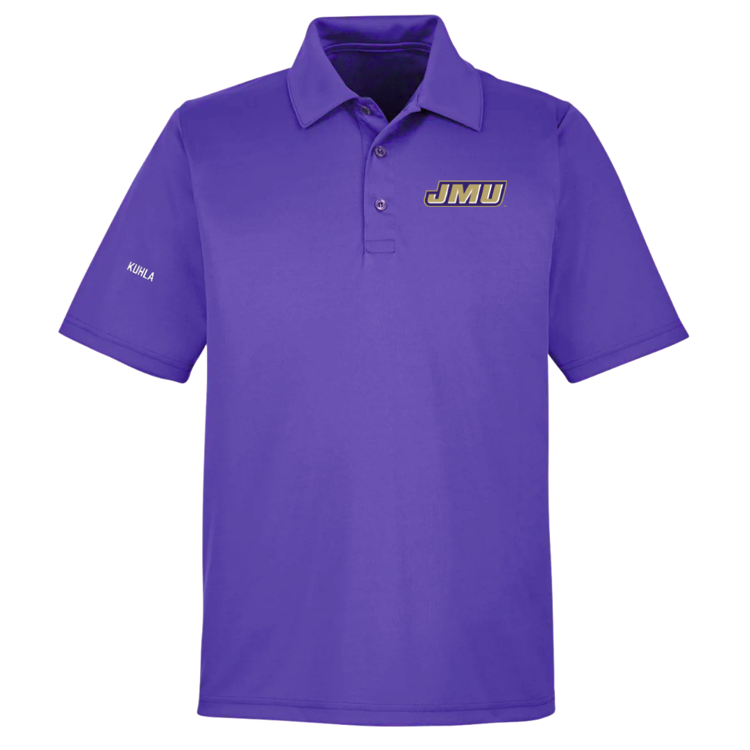 James Madison University Golf (M) Purple Polo - Garrett Kuhla