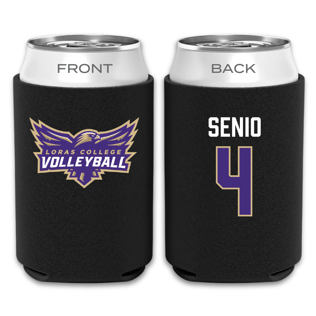 Loras College Volleyball Black Can Cooler - #4 Si'iva Senio