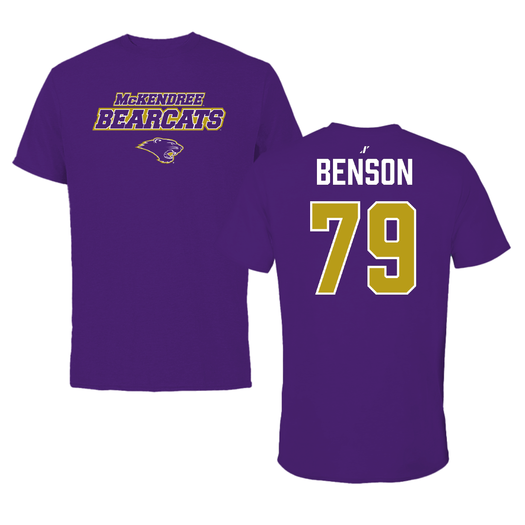 McKendree University Football Purple General Tee - #79 Jacob Benson