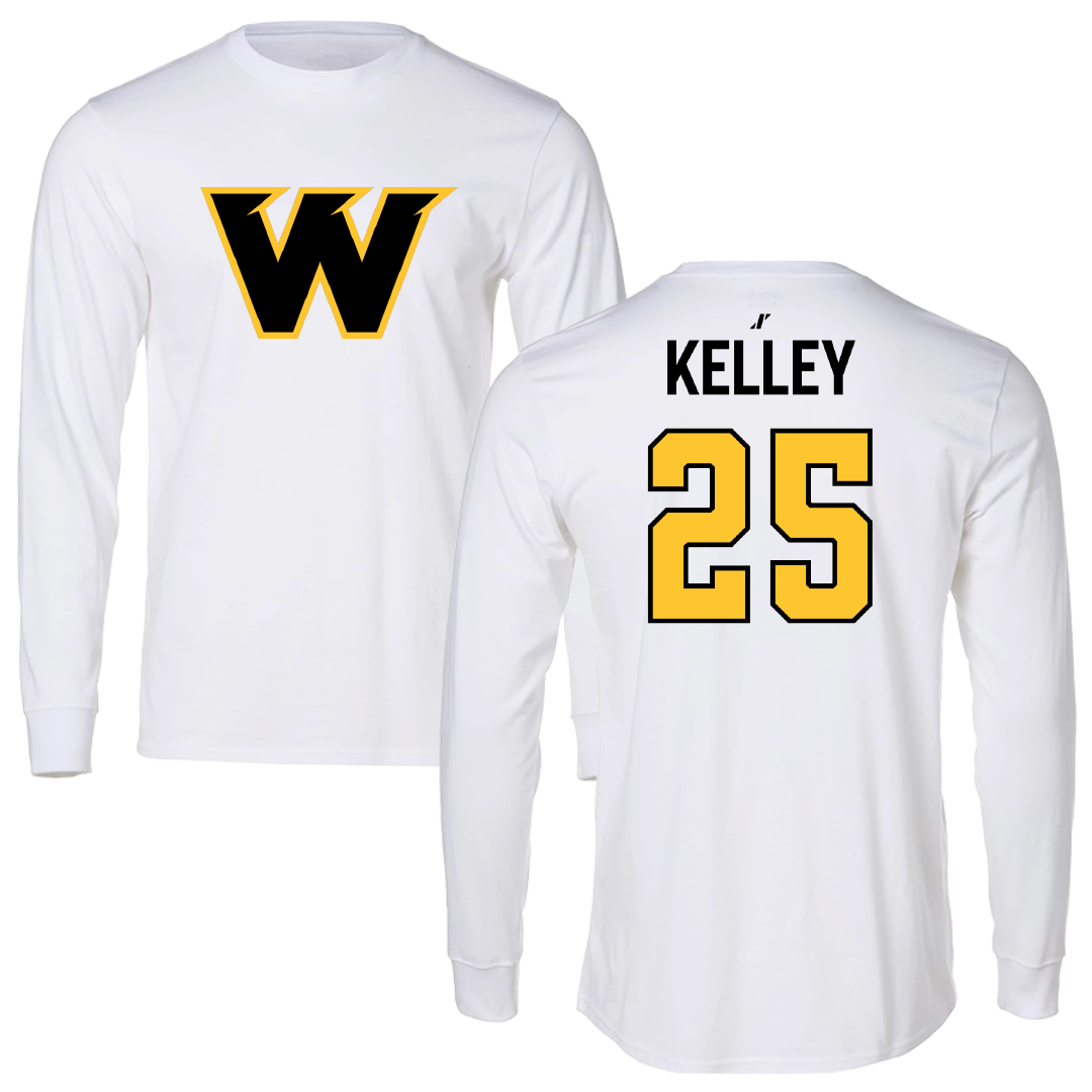 Wayne State College (Nebraska) Football White Long Sleeve - #25 Hayden Kelley