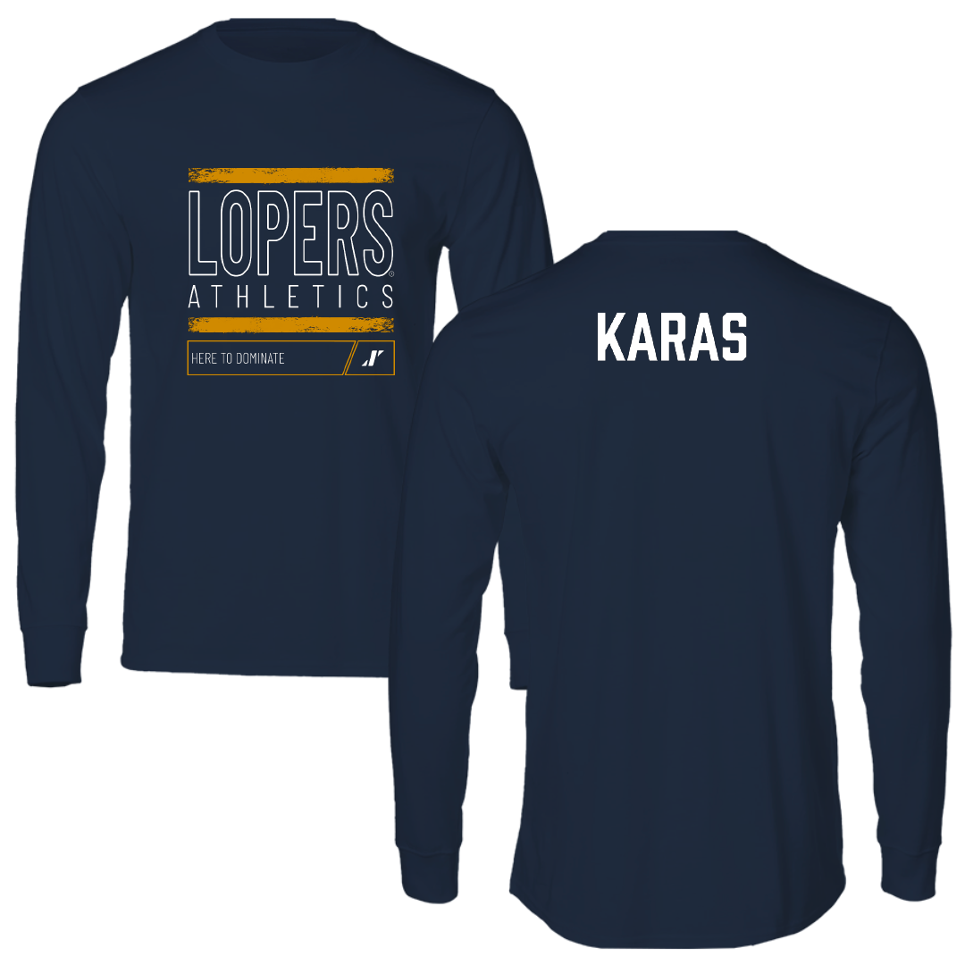 University of Nebraska at Kearney TF and XC Navy Dominate Performance Long Sleeve - Quin Karas
