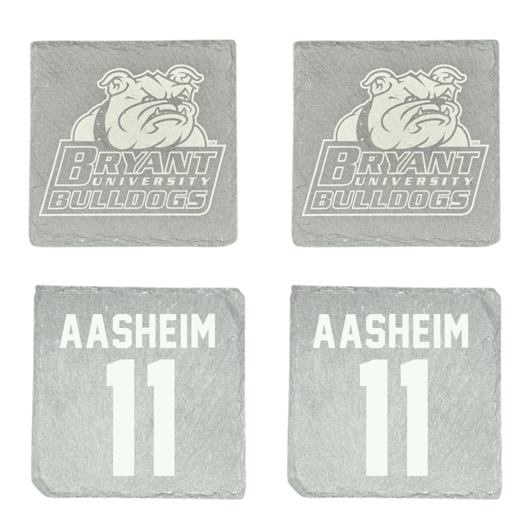 Bryant University Lacrosse Stone Coaster (4 Pack)  - #11 Luke Aasheim