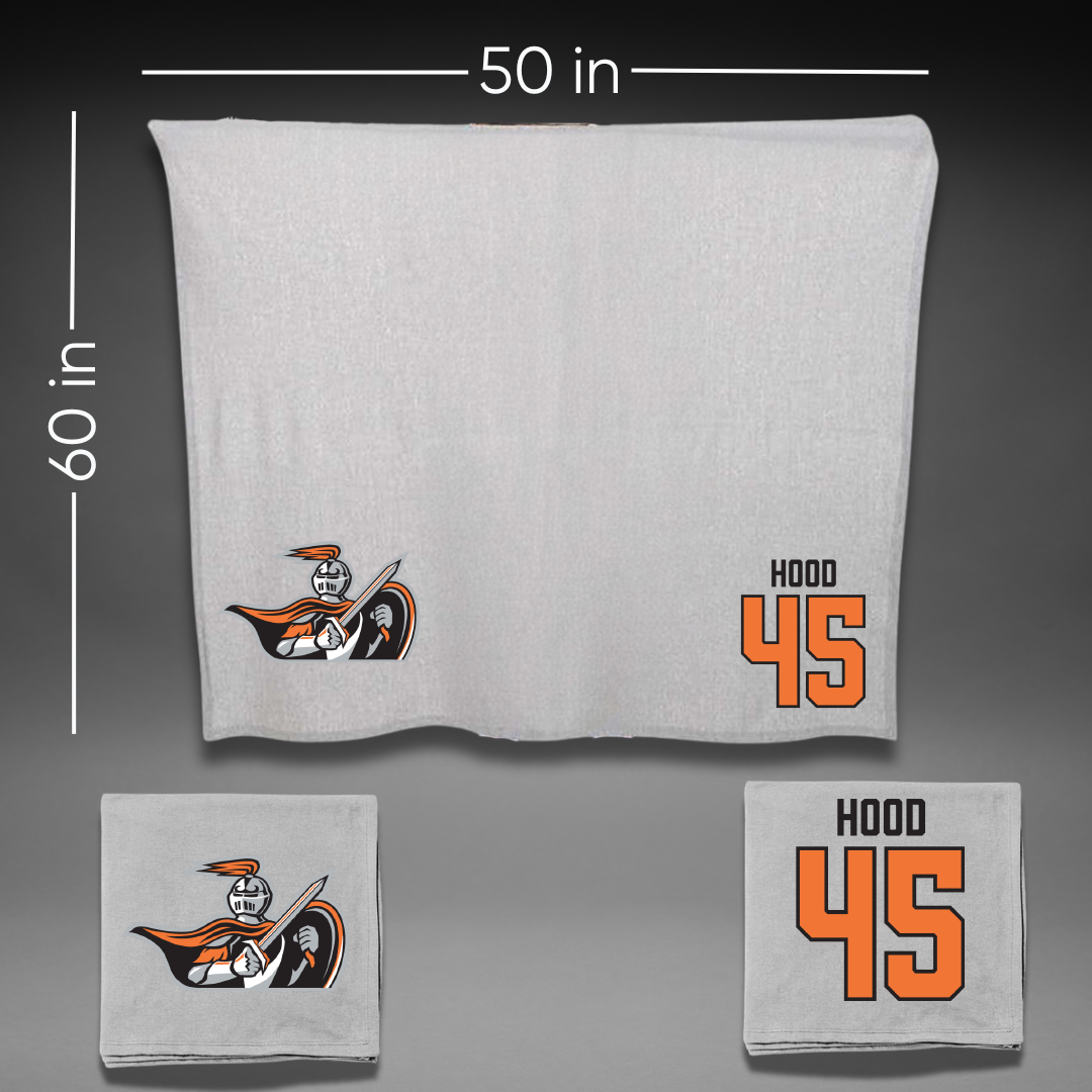 Heidelberg University Baseball Gray Blanket - #45 Owen Hood