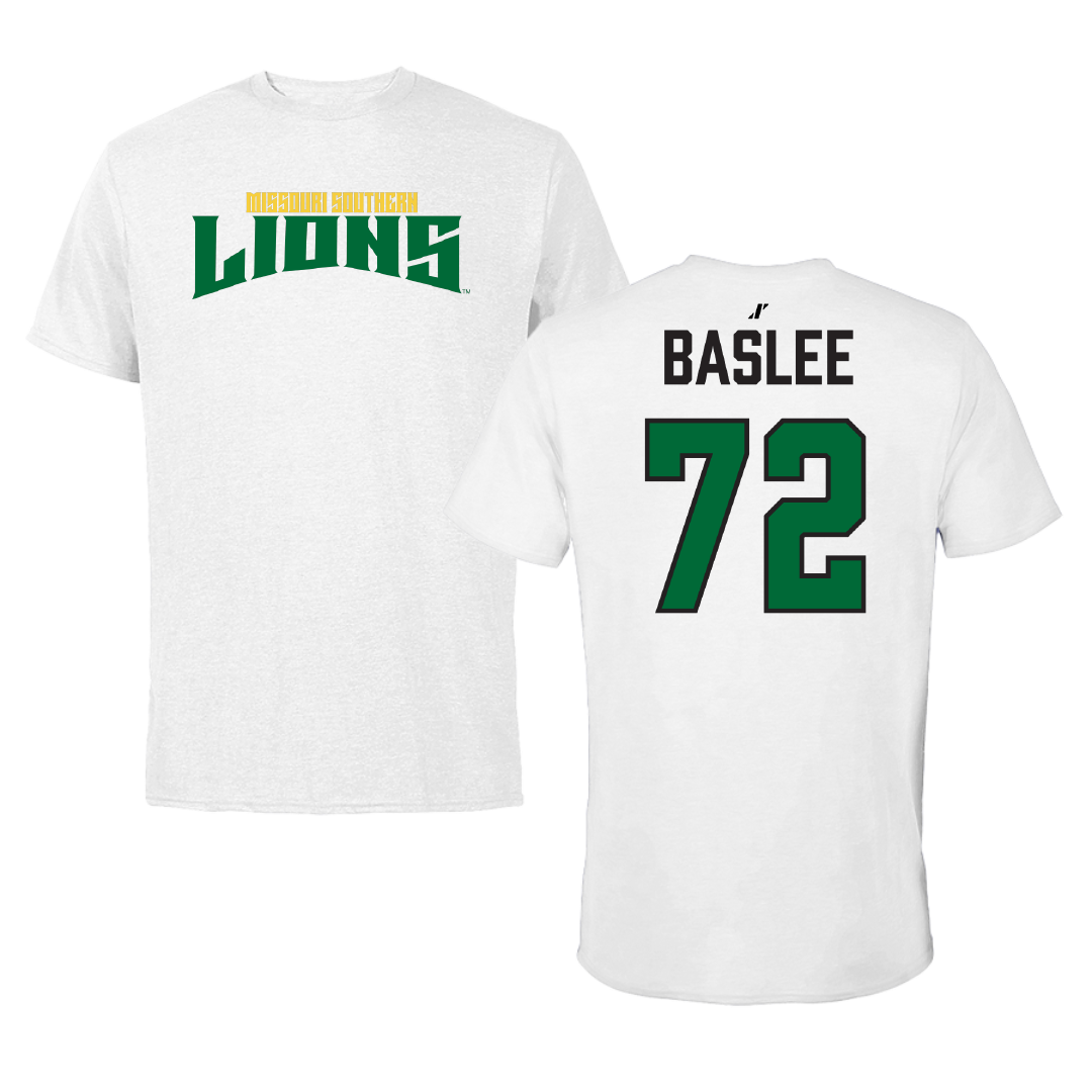 Missouri Southern State University Football White Classic Performance Tee - #72 Carter Baslee