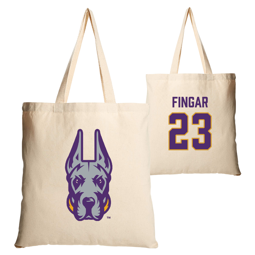 University at Albany Lacrosse Tan Canvas Tote Bag - #23 Conner Fingar