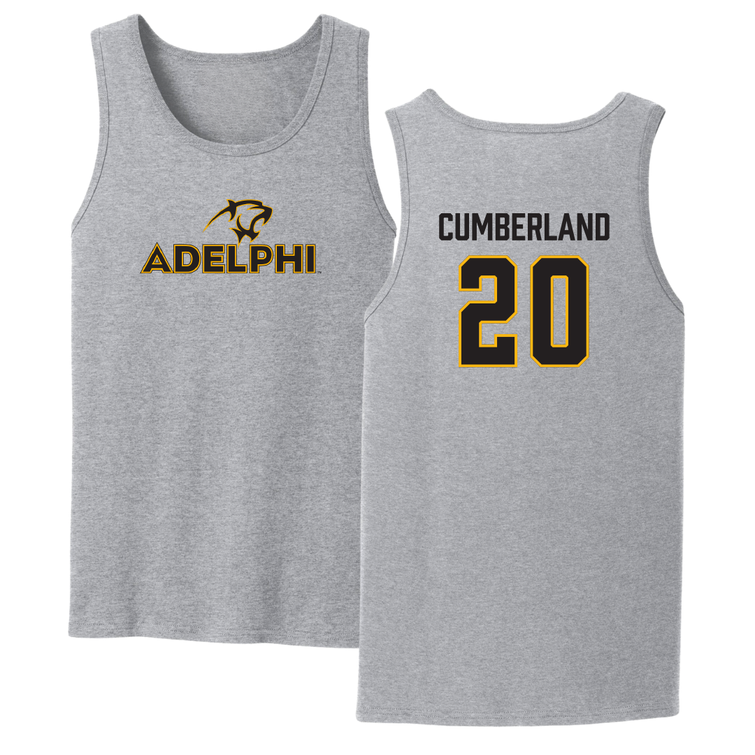 Adelphi University Basketball Sport Gray Tank Top - #20 Myles Cumberland