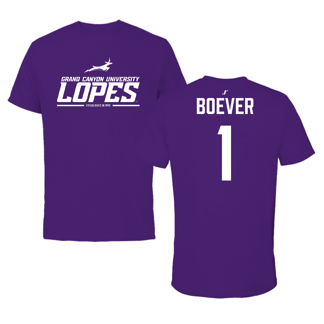 Grand Canyon University Baseball Purple General Tee - #1 Cael Boever