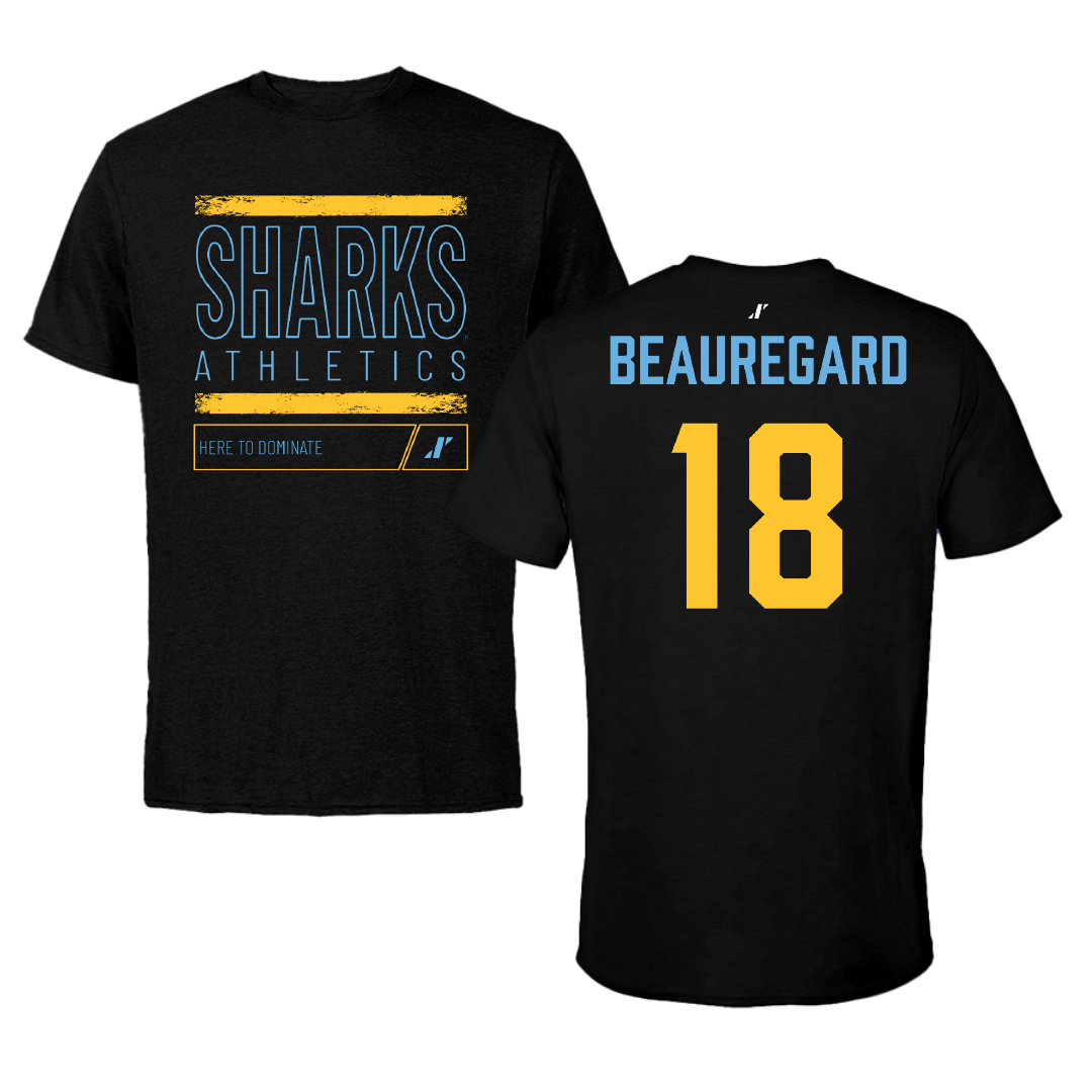 Long Island University Soccer Black Dominate Tee - #18 Casey Beauregard