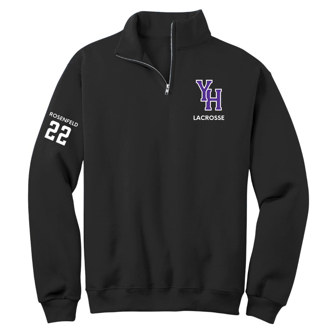 Young Harris College Lacrosse (W) Black Quarter-Zip - #22 Alyssa Rosenfeld