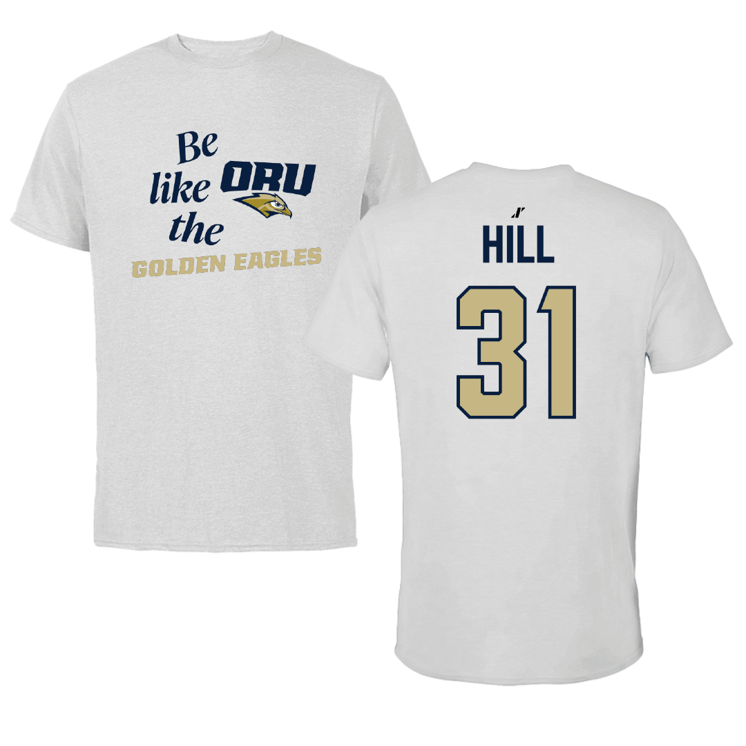 Oral Roberts University Baseball Light Gray Be Like Us Performance Tee - #31 Jack Hill