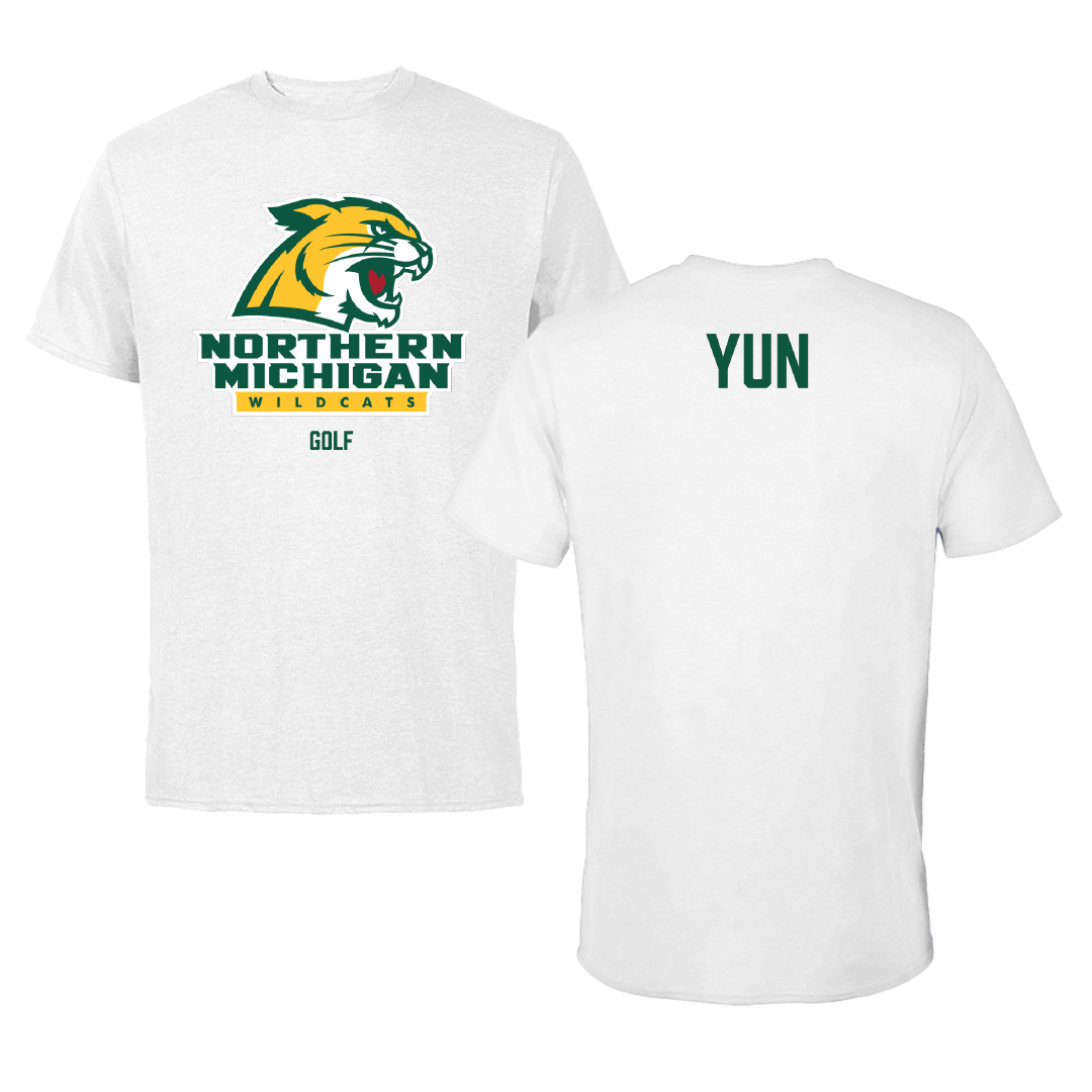 Northern Michigan University Golf (M) White Performance Tee - Eric Yun