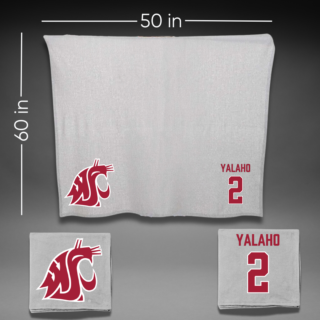 Washington State University Basketball (M) Gray Blanket - #2 Eemeli Yalaho