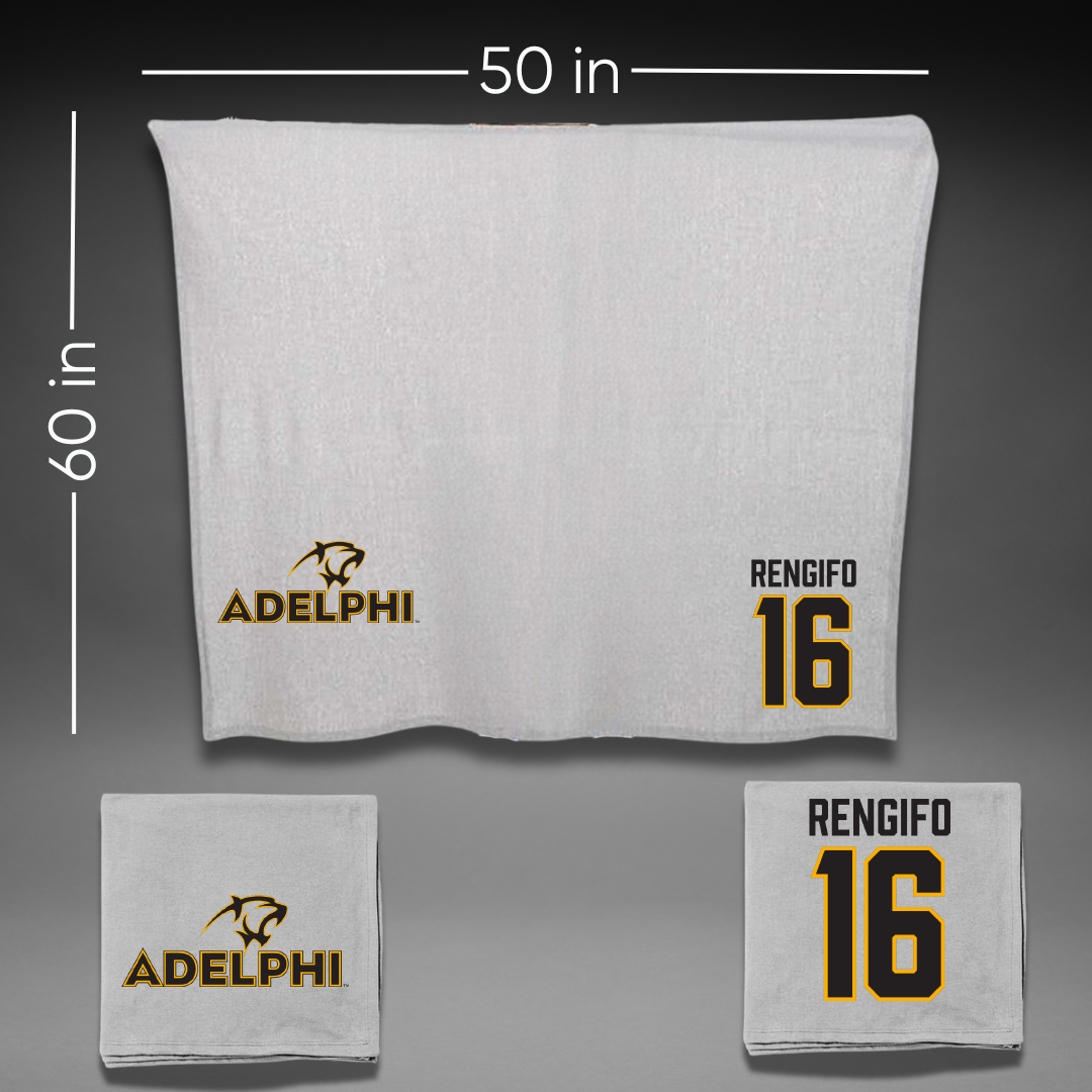 Adelphi University Baseball Gray Blanket - #16 Giancarlo Rengifo