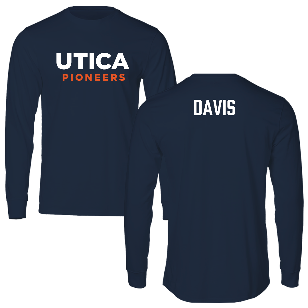 Utica University TF and XC Navy Performance Long Sleeve - Kaleb Davis