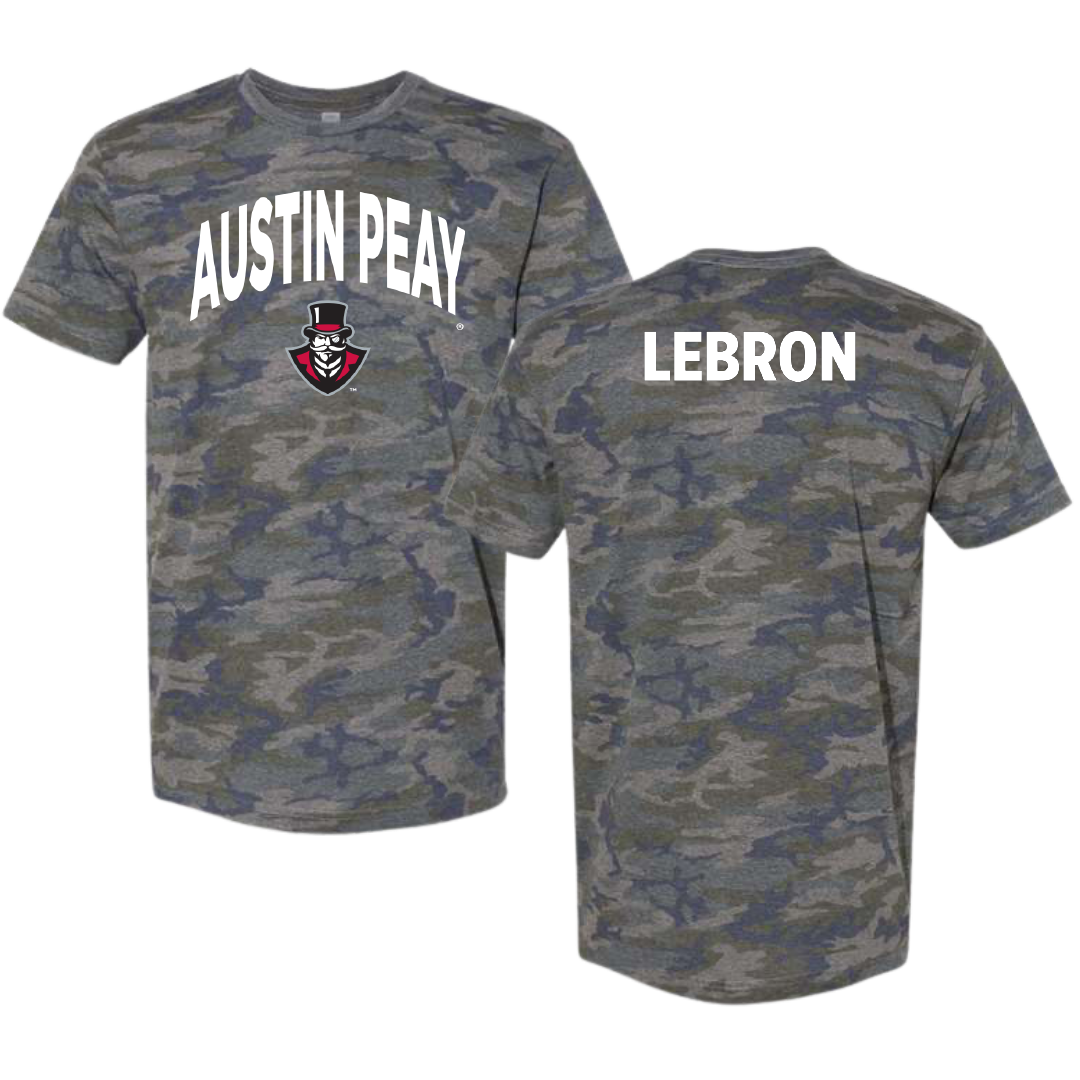 Austin Peay State University TF and XC Vintage Camo Tee - Richie Lebron