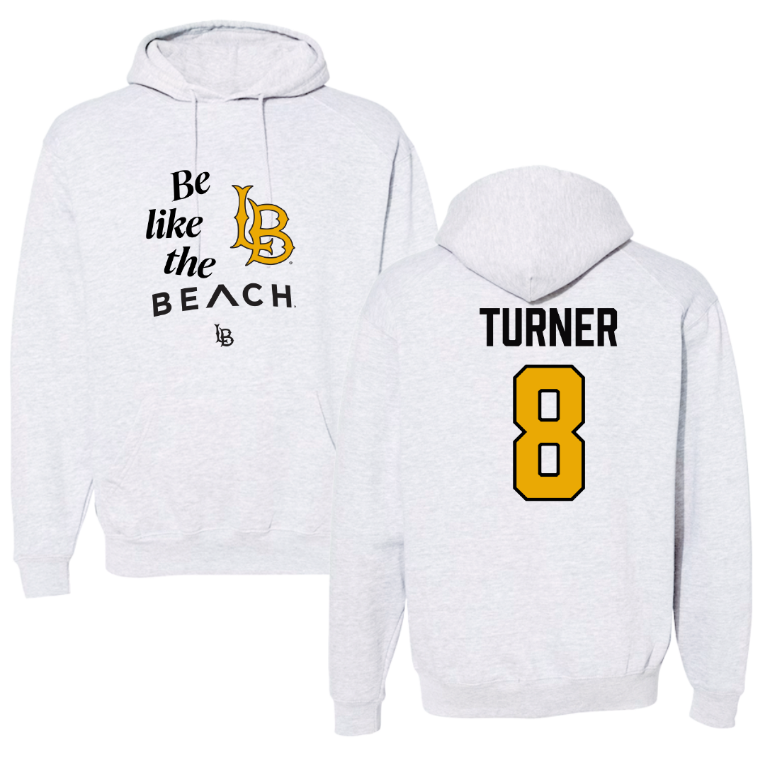 Long Beach State University Baseball Light Gray Be Like Us Hoodie - #8 Murchael Turner