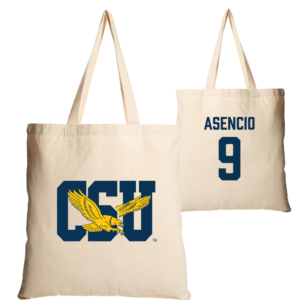 Coppin State University Baseball Tan Canvas Tote Bag - #9 Jayden Asencio