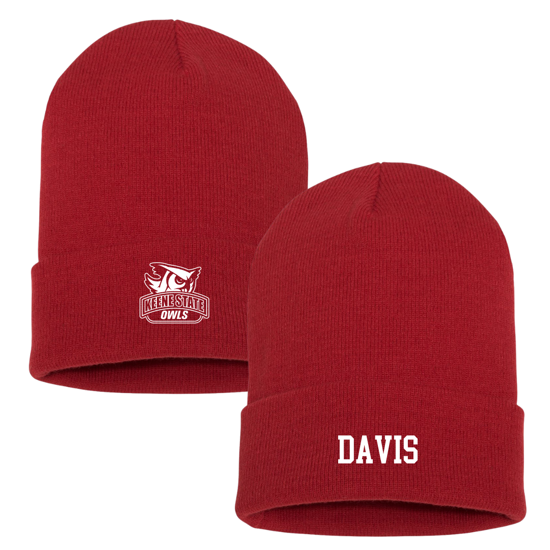 Keene State College Golf (M) Red Beanie - #9 Aidan Davis