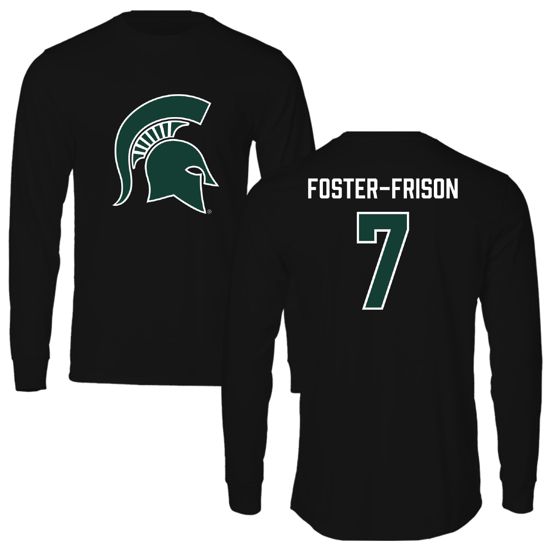 Michigan State University Softball Black Long Sleeve - #7 Tee Foster-Frison