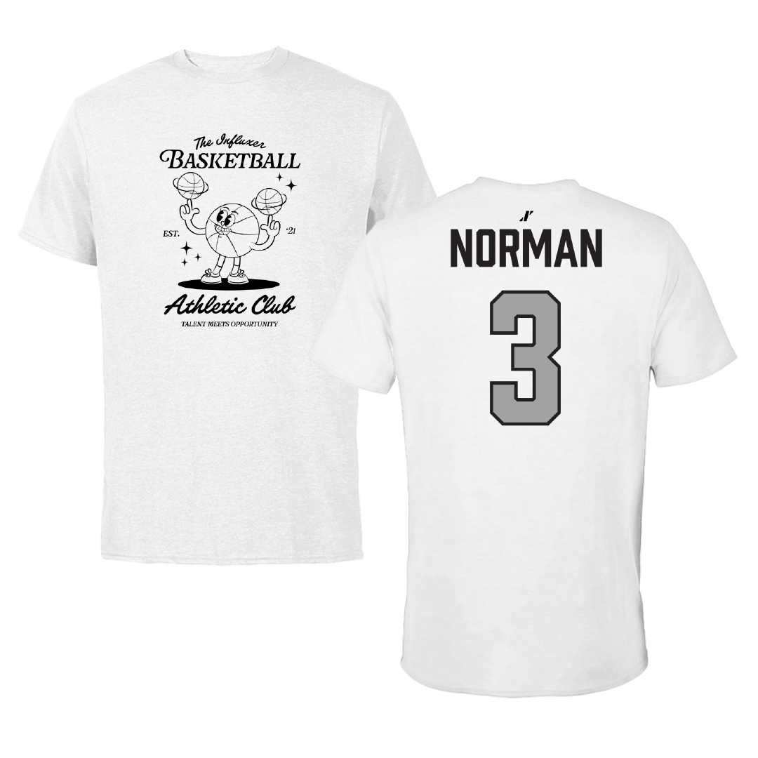 Basketball White Influxer Athletic Club Tee - #3 Karsyn Norman