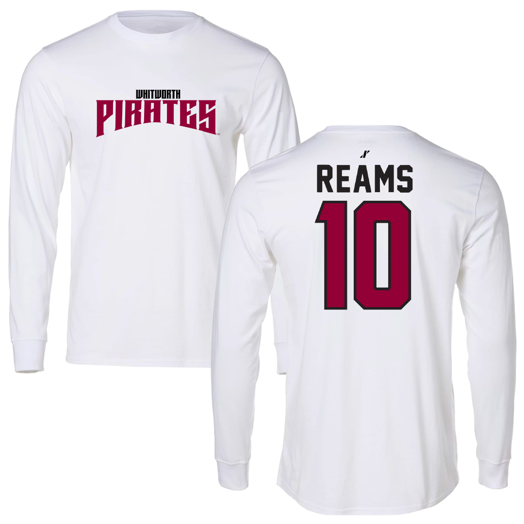 Whitworth University Softball White Classic Performance Long Sleeve - #10 Teeghan Reams