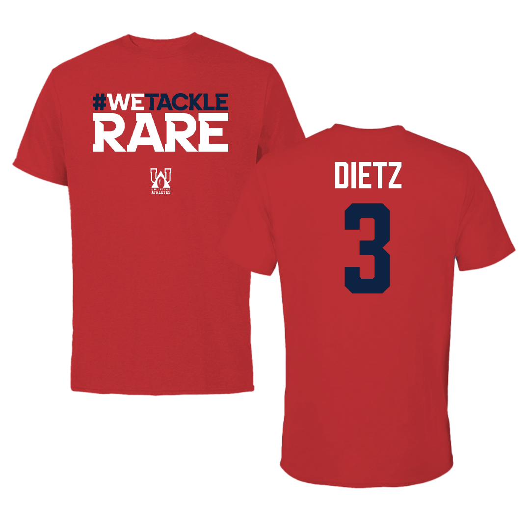Football Red Uplifting Athletes Tee - #3 Marqeese Dietz