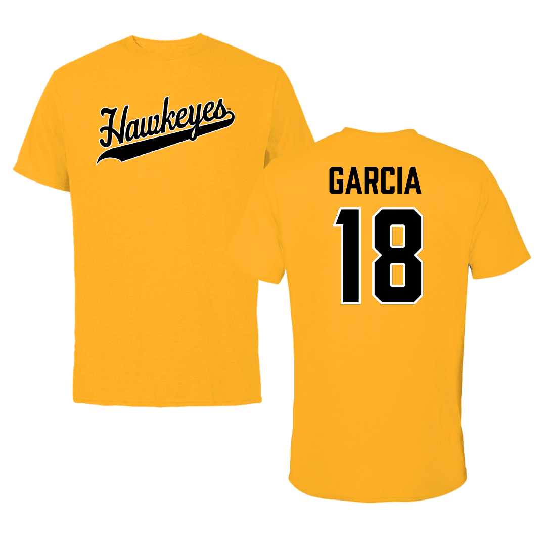 University of Iowa Volleyball Gold Performance Tee - #18 Kamaluhia  Garcia