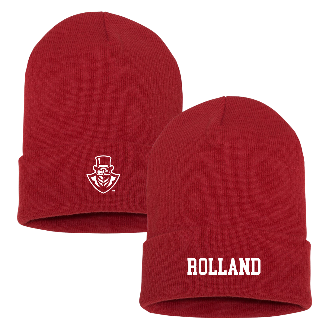 Austin Peay State University Baseball Red Beanie - #19 Luke Rolland