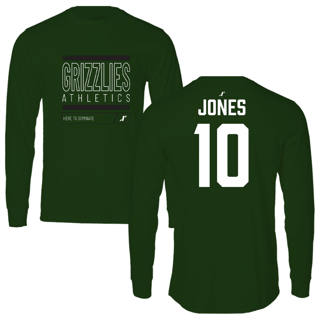 Adams State University Football Forest Green Dominate Long Sleeve - #10 Hayden Jones