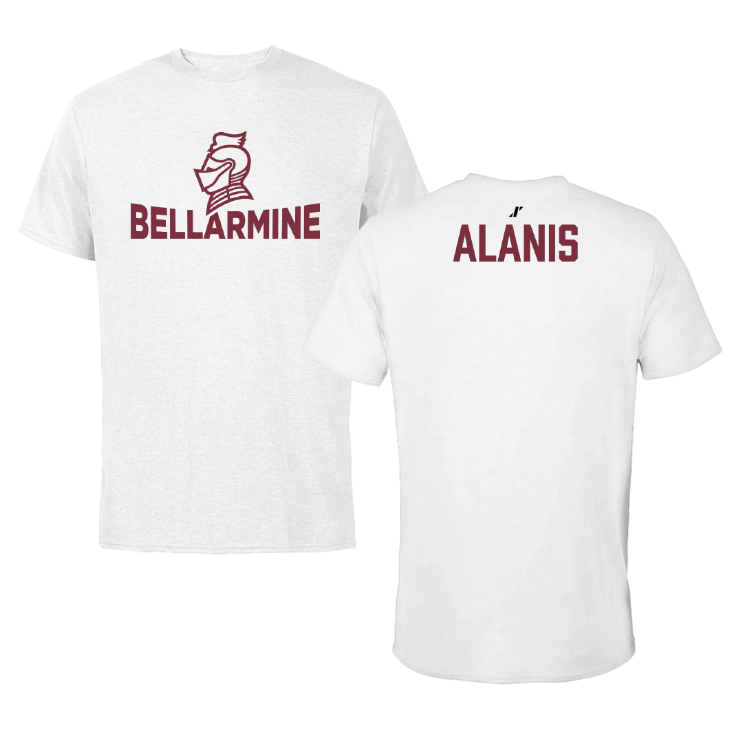 Bellarmine University Wrestling White Performance Tee - Anthony Alanis