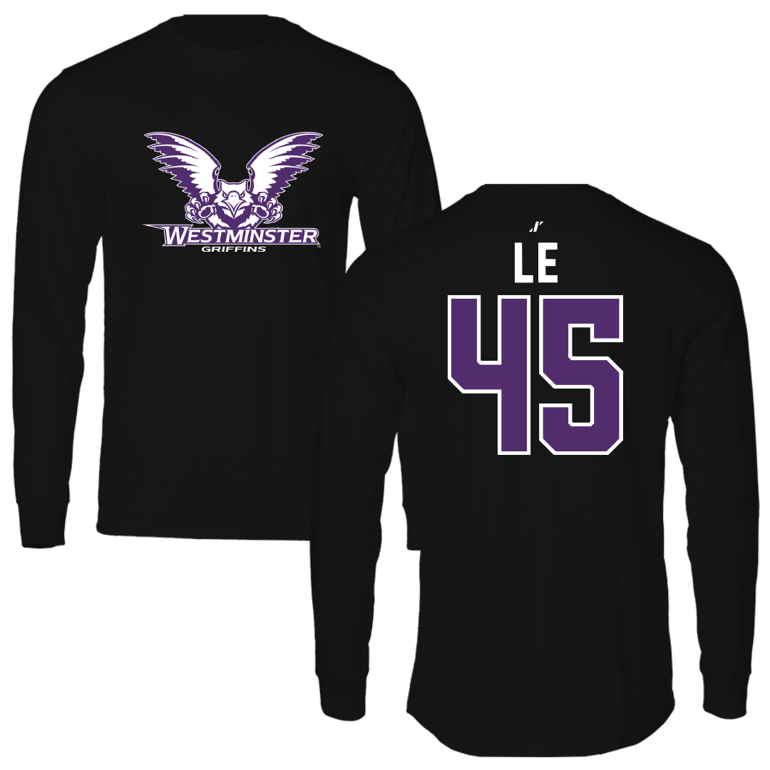 Westminster University (Utah) Lacrosse Black Long Sleeve - #45 Theodore Le