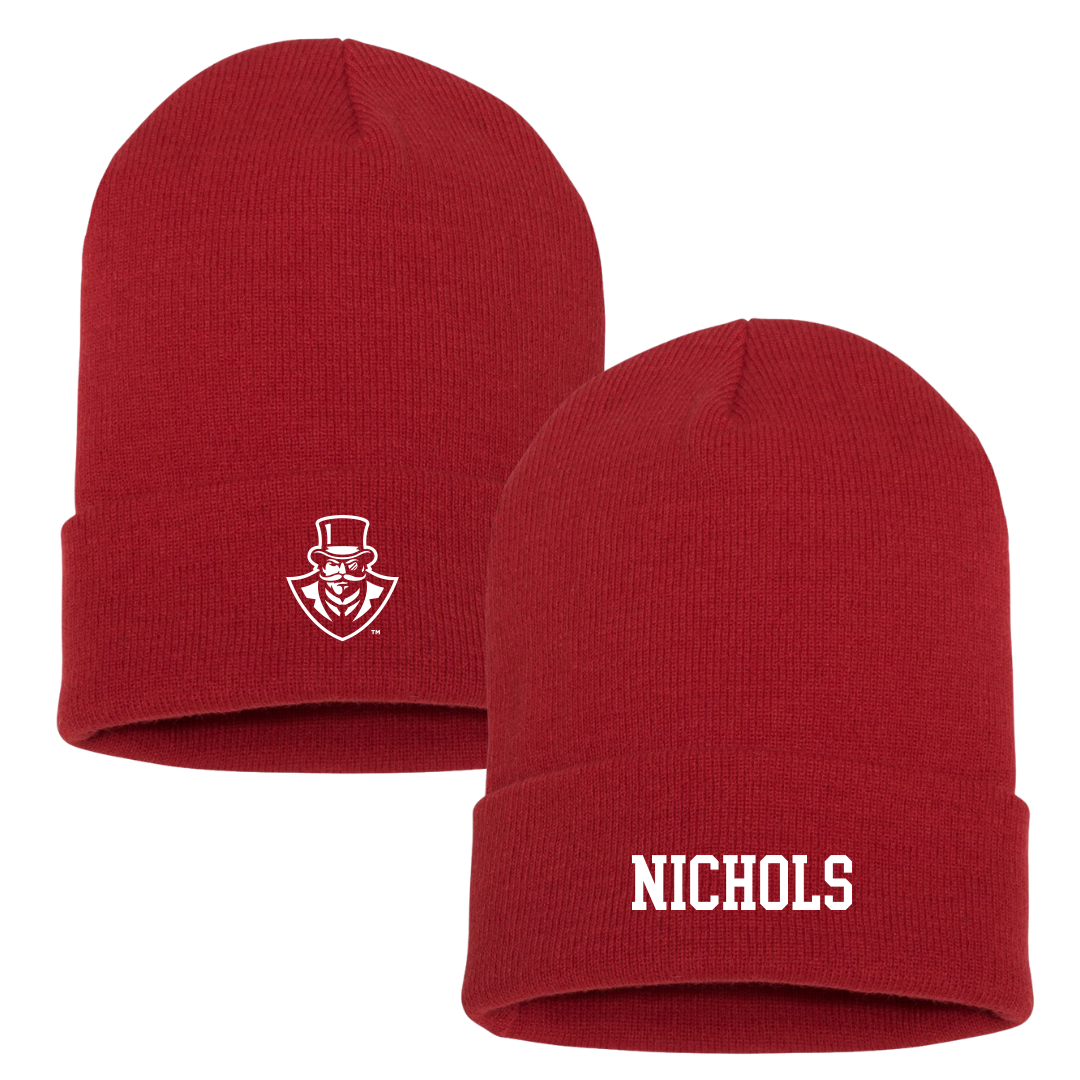 Austin Peay State University Softball Red Beanie - #17 Emberly Nichols