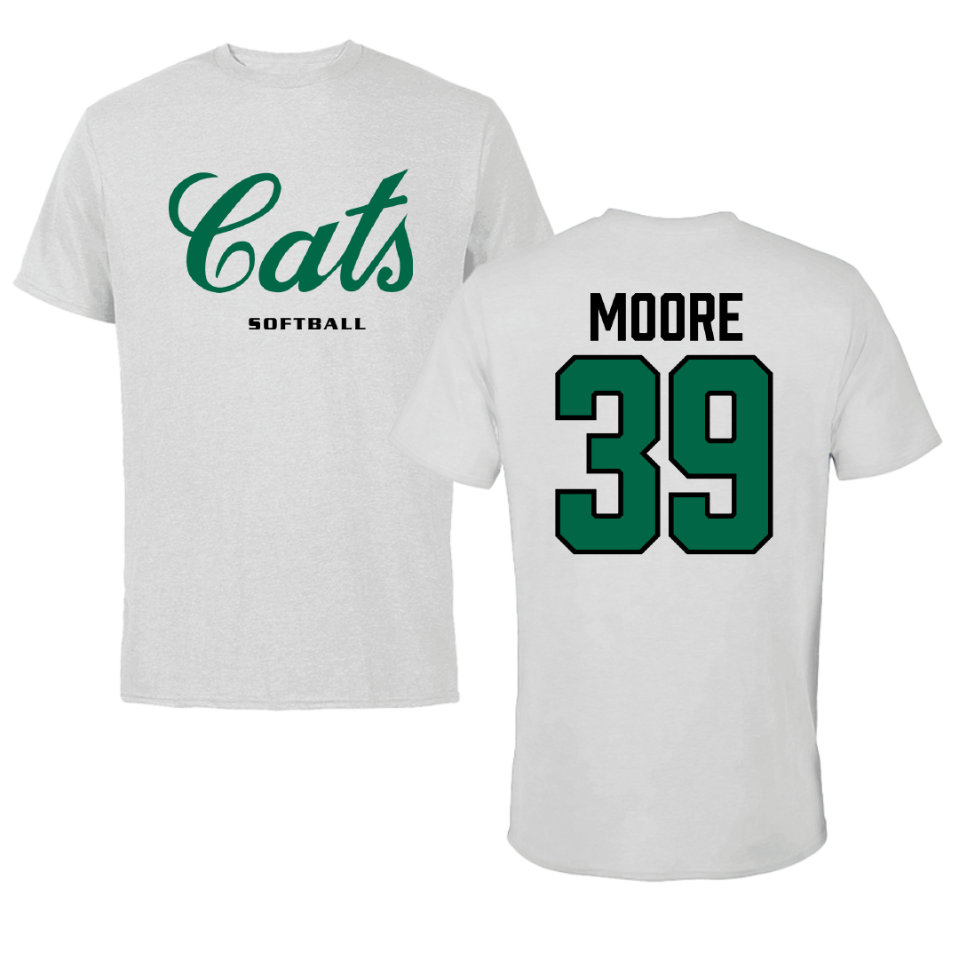 Northwest Missouri State University Softball Light Gray Cats Tee - #39 Rien Moore