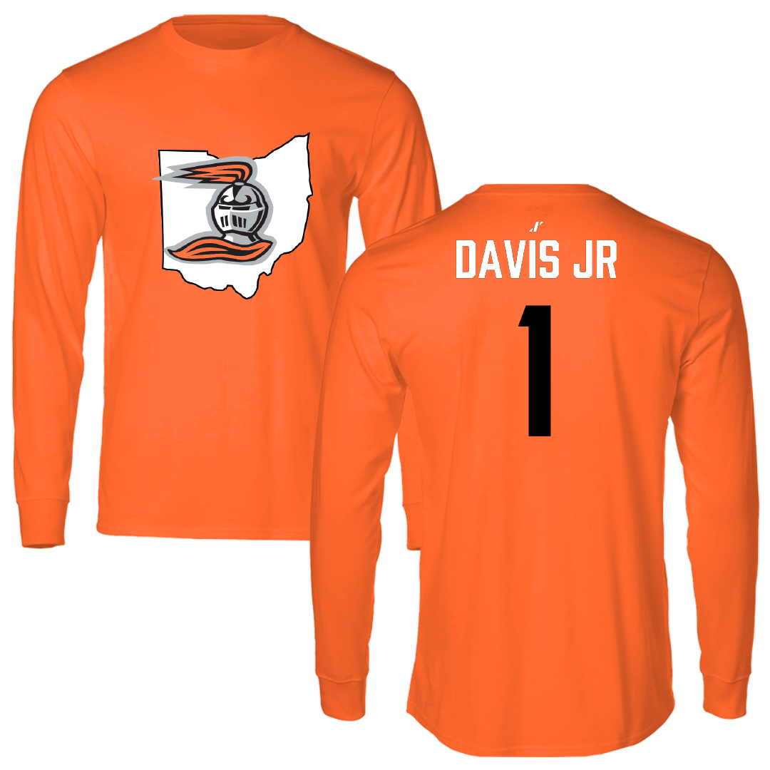 Heidelberg University Basketball (M) Orange State Long Sleeve - #1 Darius Davis Jr