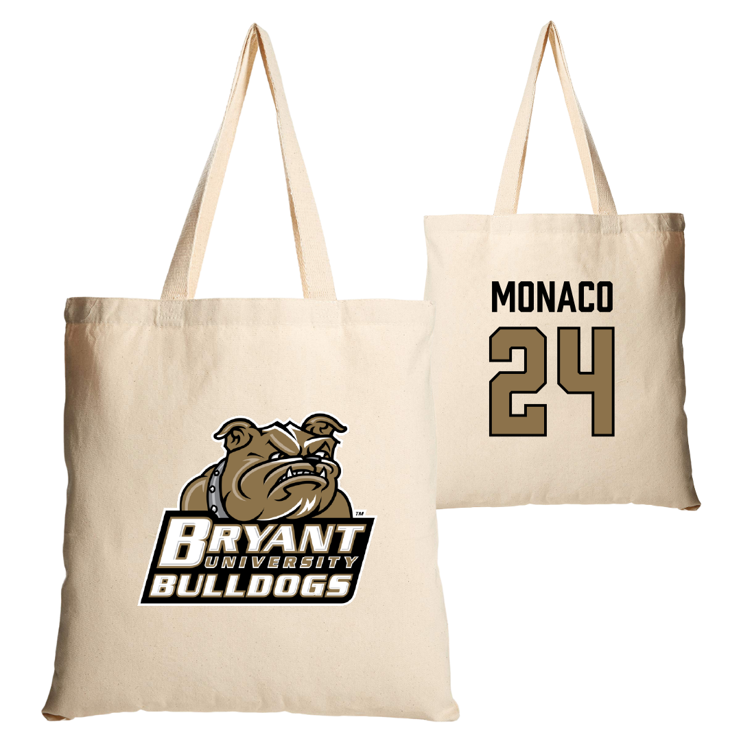 Bryant University Lacrosse Tan Canvas Tote Bag - #24 AJ Monaco