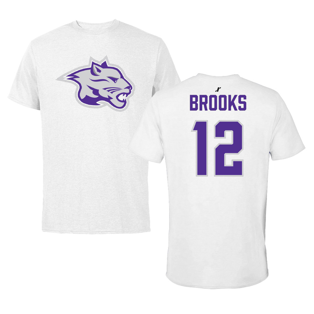 Young Harris College Softball White Performance Tee - #12 Jessica Brooks