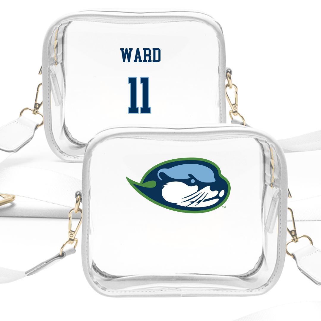 Cal State Monterey Bay Soccer (M) White Clear Stadium Bag - #11 Mason Ward
