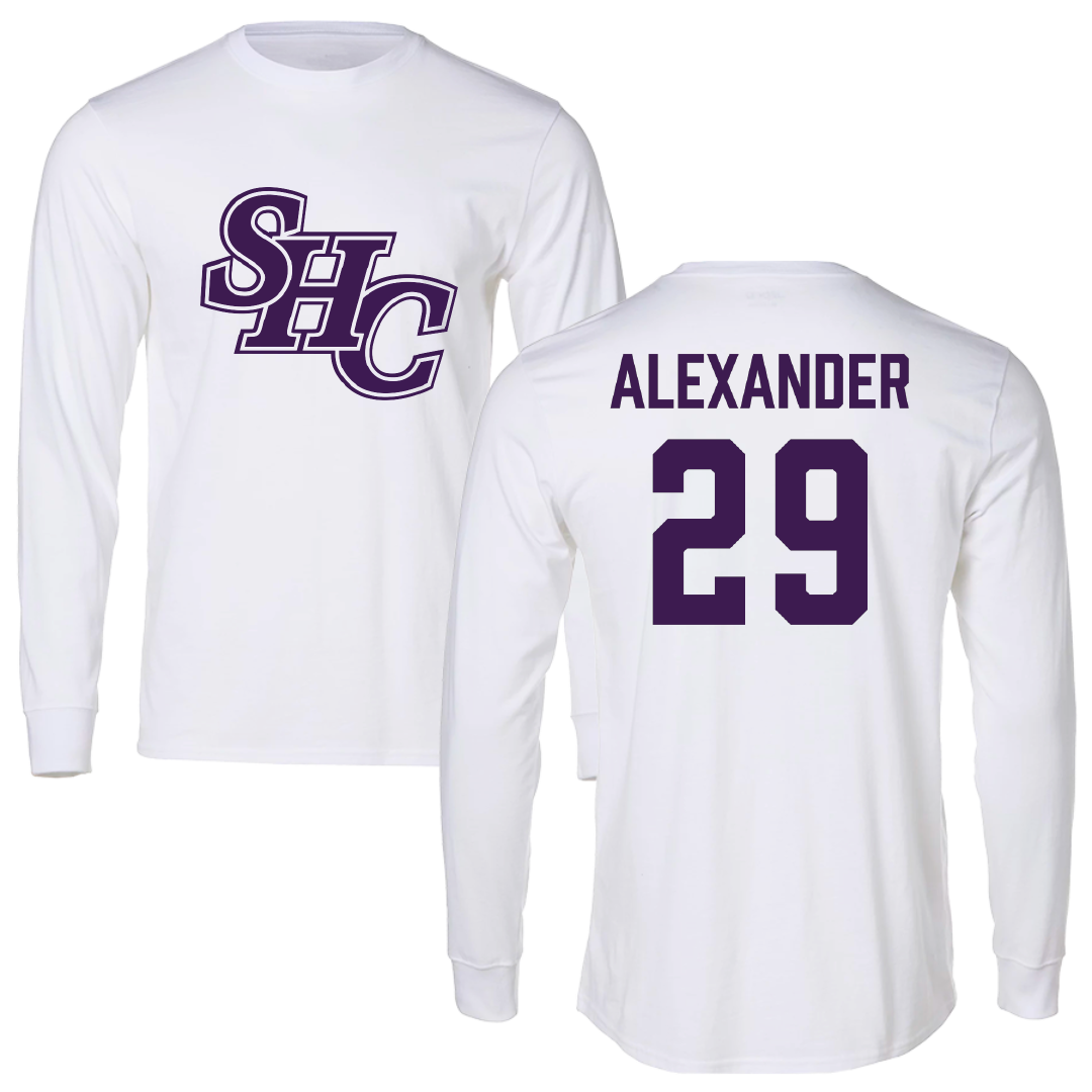 Spring Hill College Soccer (M) White Long Sleeve - #29 Hudson Alexander