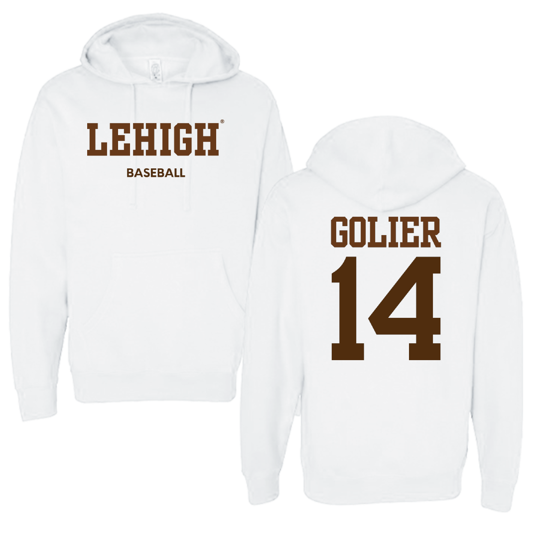 Lehigh University Baseball White Hoodie - #14 Grady Golier