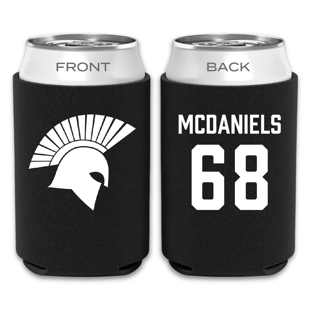 Missouri Baptist University Football Black Can Cooler - #68 Devin McDaniels