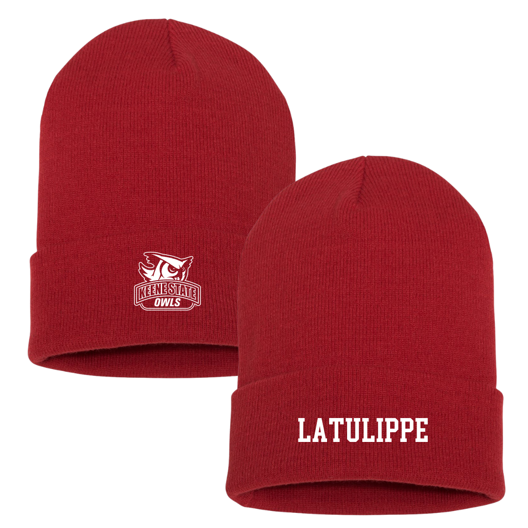 Keene State College TF and XC Red Beanie - Caden Latulippe