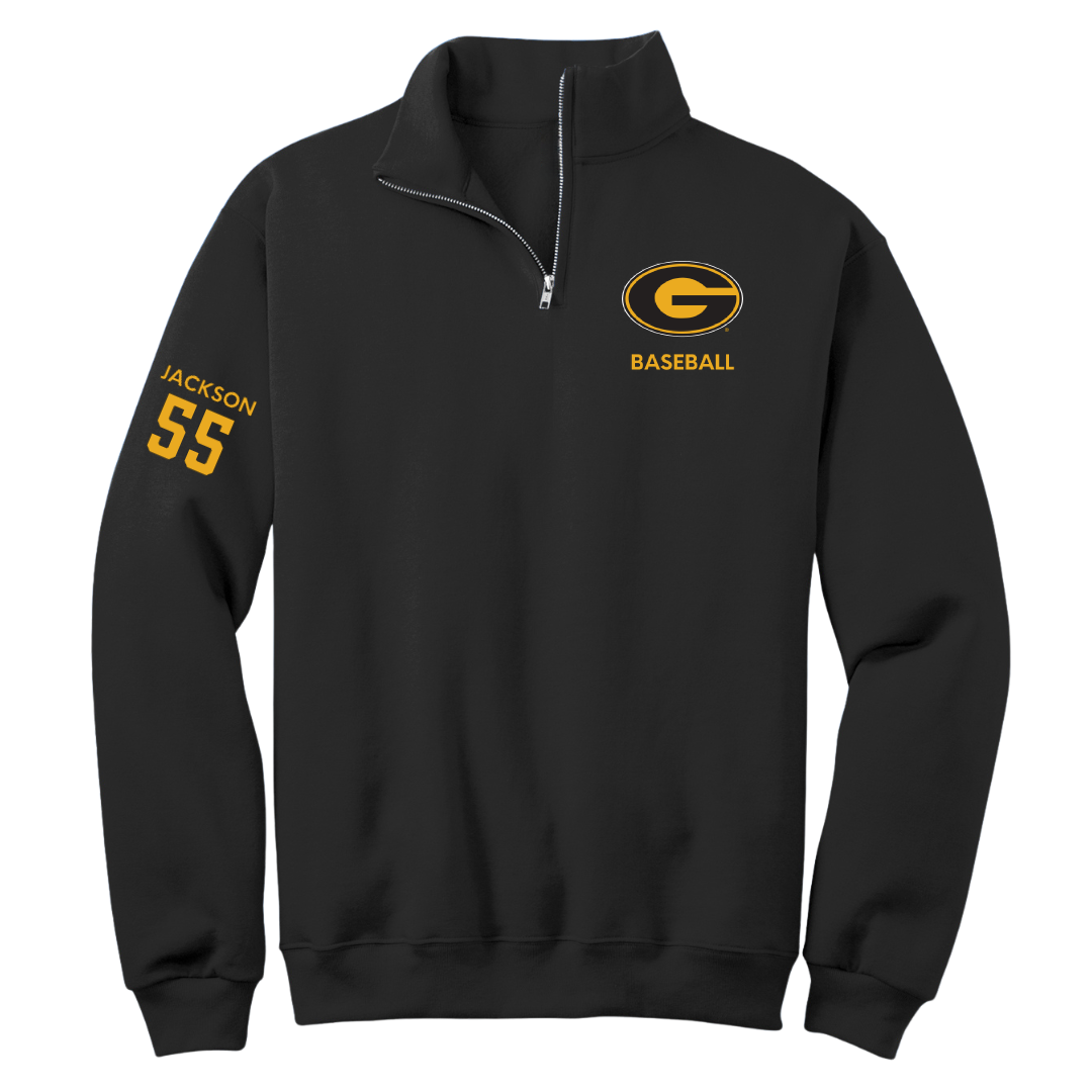Grambling State University Baseball Black Quarter-Zip - #55 Nik Jackson