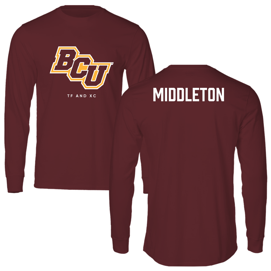 Bethune-Cookman University TF and XC Maroon Performance Long Sleeve - Morgan Middleton