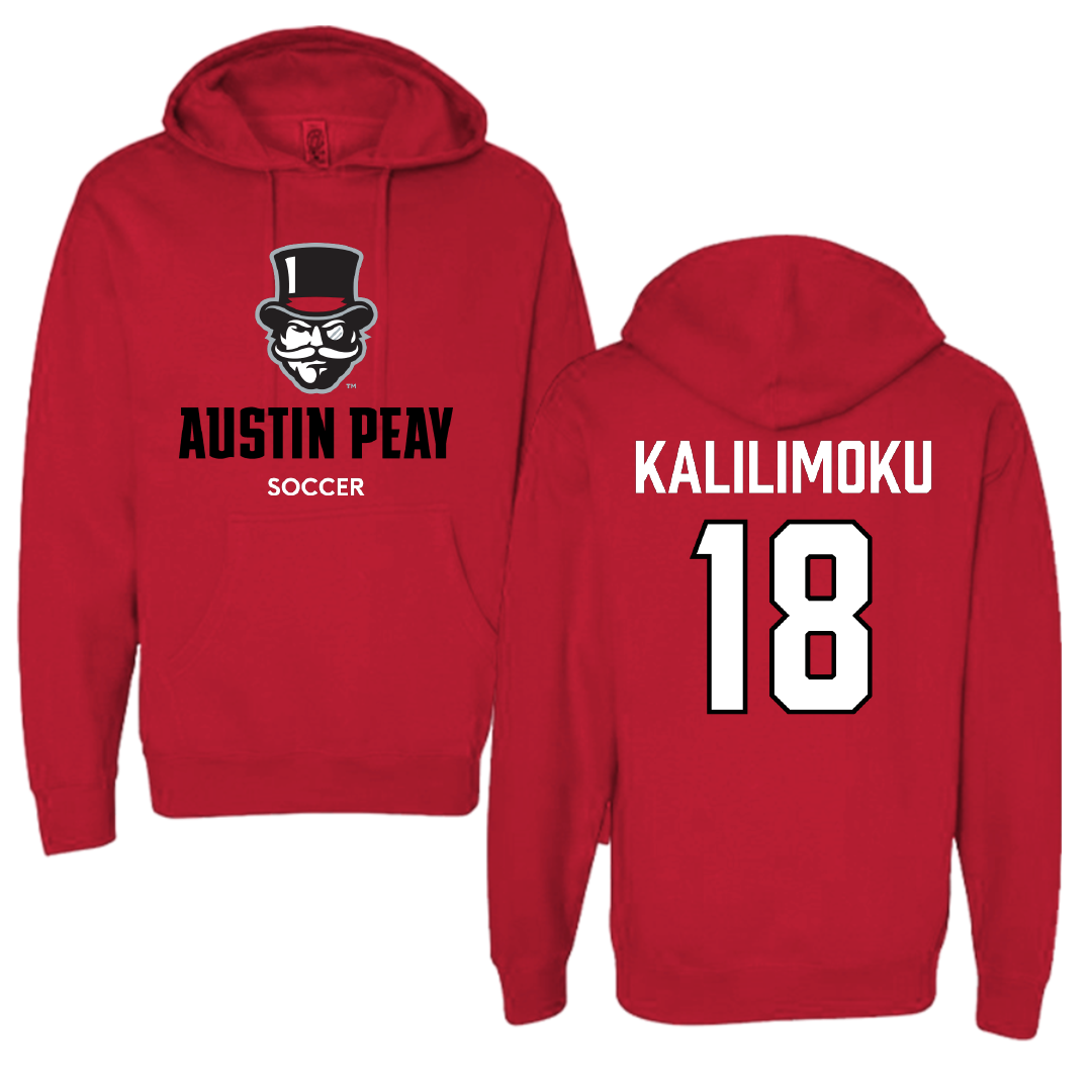 Austin Peay State University Soccer (W) Red Hoodie - #18 Zoey Kalilimoku