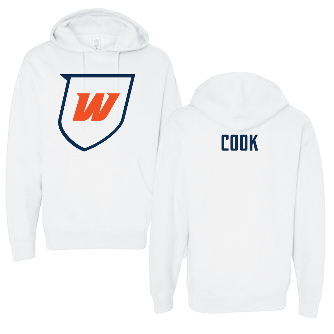 Western Connecticut State University Baseball White Hoodie - John Cook