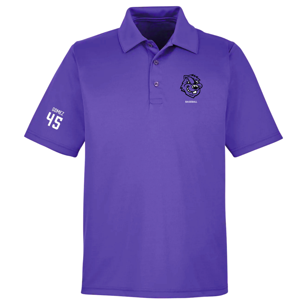 The City College of New York Baseball Purple Polo - #45 Gabriel Gomez