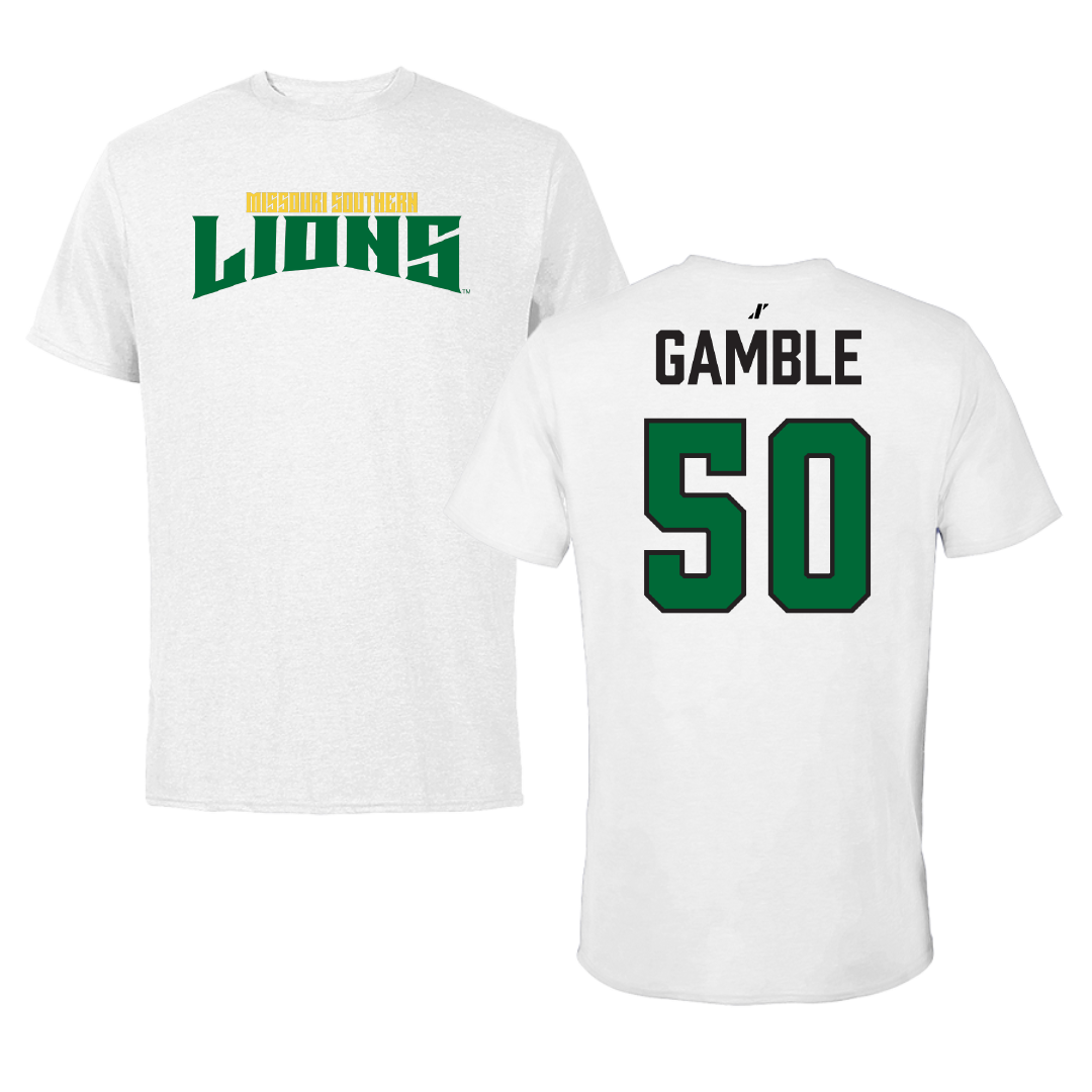 Missouri Southern State University Baseball White Classic Tee - #50 Jackson Gamble